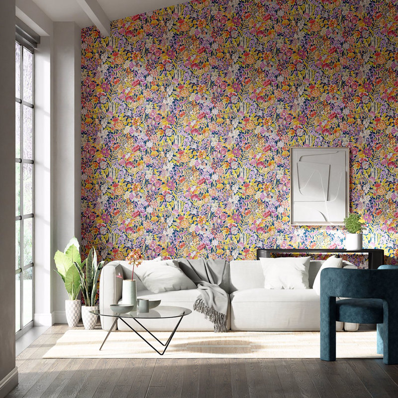 Sanguine 10.05m x 68.6cm Wallpaper Roll, Pomegranate/Clemantine/Peony/Blueberry