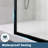 Framed Glass Shower Screen,34" Width X 72"height With 1/4" 6mm Silk-printing Tempered Glass, Black Aluminum Fixed shower panel,Adjustable Support Bar,shower screen Door
