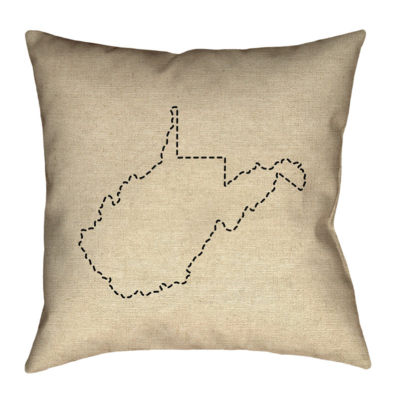Coussin Katelyn Smith West Virginia, H 36 po x l 36 po, Coussin de sol