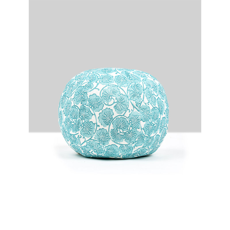 Coussin en coton réversible, Turquoise