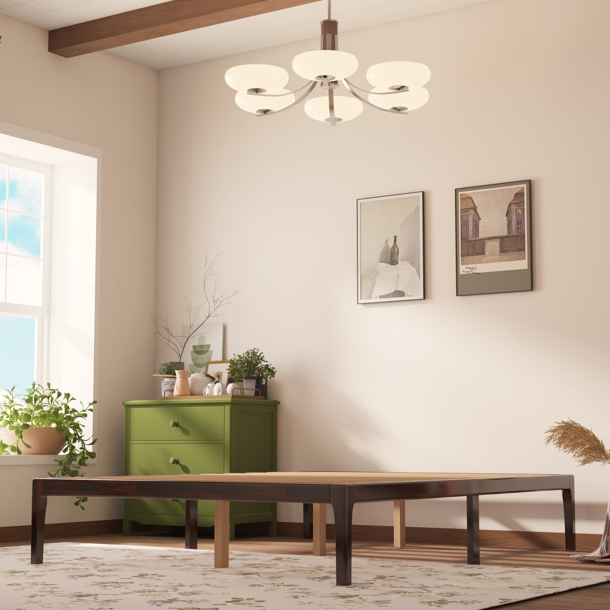 Solid Wood Platform Bed