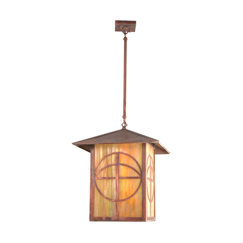 Luminaire suspendu rectangulaire 1 lumières lanterne Villagomez