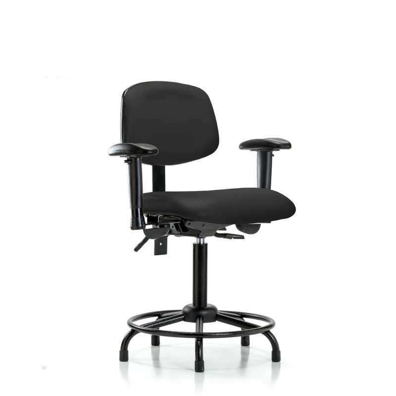 Chaise de dessin Otis, Noir, Patins, Inclus