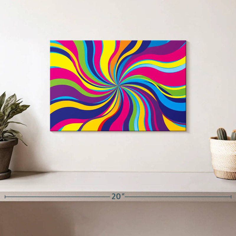 Couleurs abstraites psychédéliques Avery, H 8 po x l 12 po