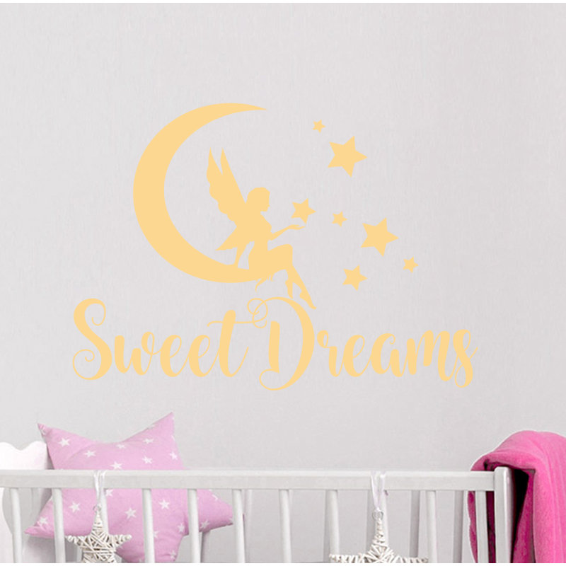 Décalcomanie murale lune rêves, Crème