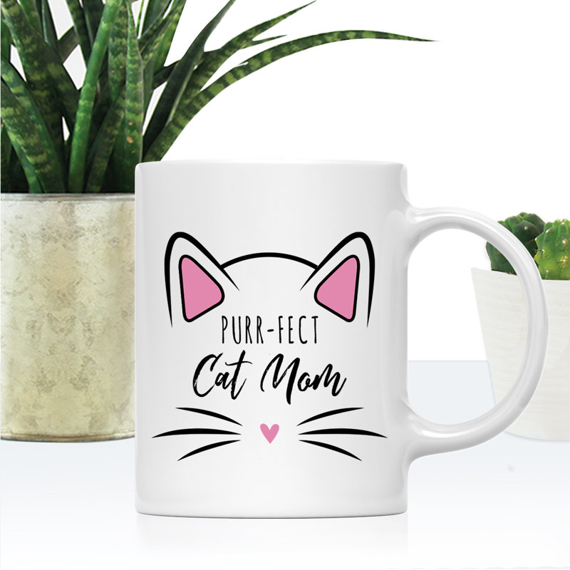 Tasse à café «Funny Cat Lover Naps», « Purr-Fect Cat Mom » - Le maman parfaite pour u