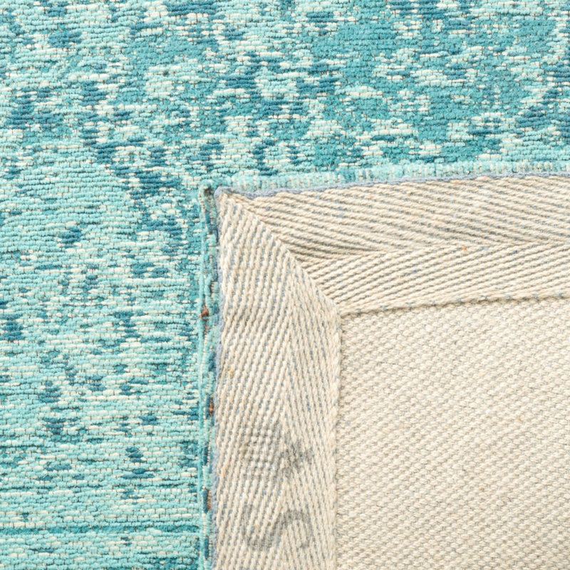 Chenault Oriental Teal Area Rug, Rectangle 5' x 8'