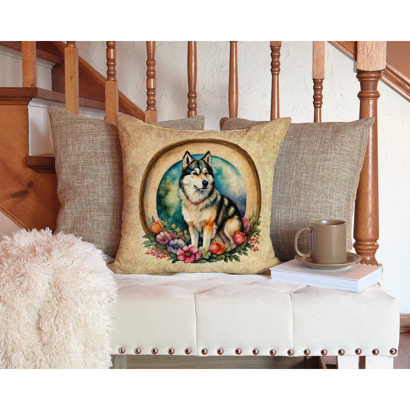  Coussin décoratif intérieur / extérieur en polyester, H 14 po x l 14 po x P 3 po