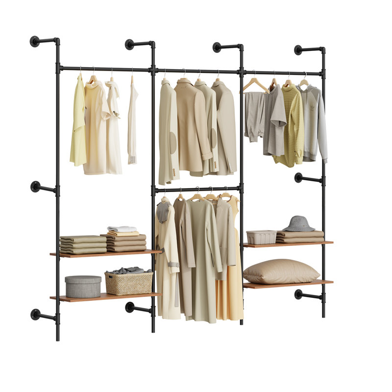 265cm Industrial Pipe Clothing Rack