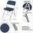 Bernadine Deluxe Fabric Padded Folding Chair-100507273