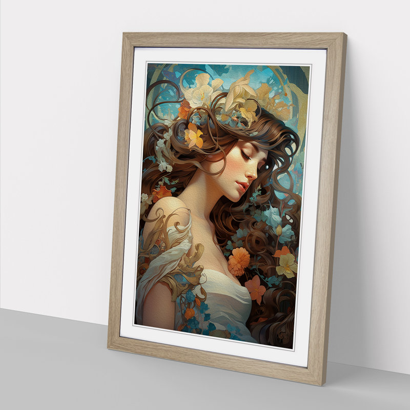 Single Picture Frame Print on Wood, Oak Framed, 64cm H x 46cm W