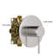 Ensemble de robinetterie de douche en nickel brossé avec pommeau de douche effet pluie de 25 cm et robinet à pression équilibrée