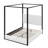 Queen Size Upholstered Canopy Platform Bed With Headboard