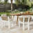 Outdoor Dining Chair Set Of 2 ,White Aluminum Frame With Beige Cushion, 300Lbs Capacity, All-Weather Patio Seating For Backyard, Deck & Garden-1997570094