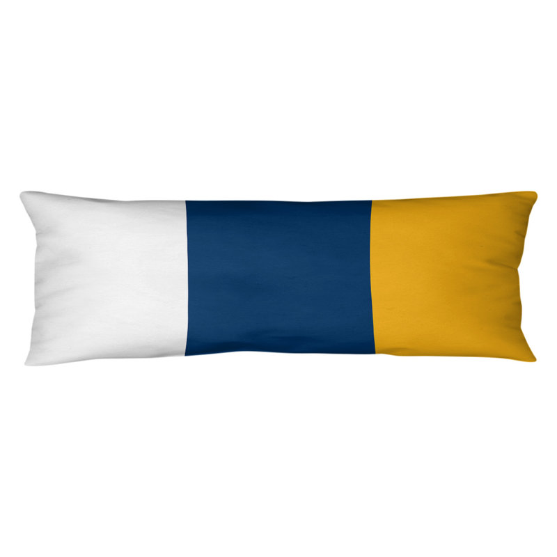 Polyester Medium Pillow, White/Blue, Mississippi Rebellion