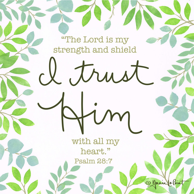 Hedieh " I Trust Him ", 12" H x 12" W  
