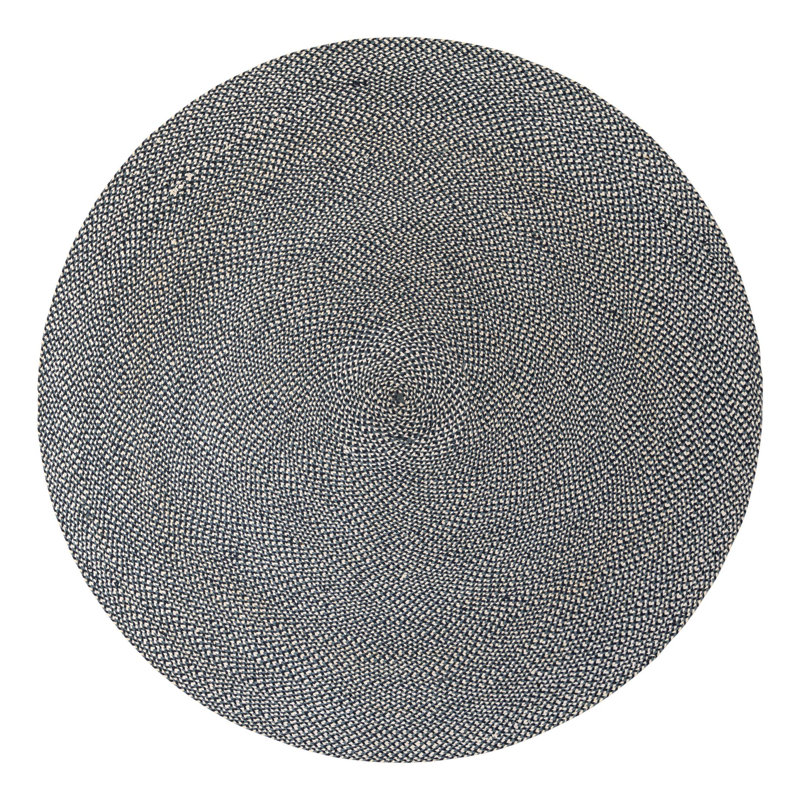  Tapis en jute tressé Tweed, Rond 7 pi 10 po