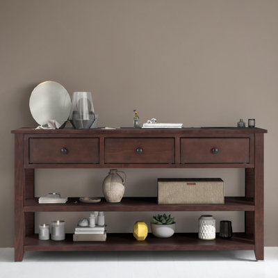 50" Console Table Sofa Table with Drawers and Shelf for Entryway