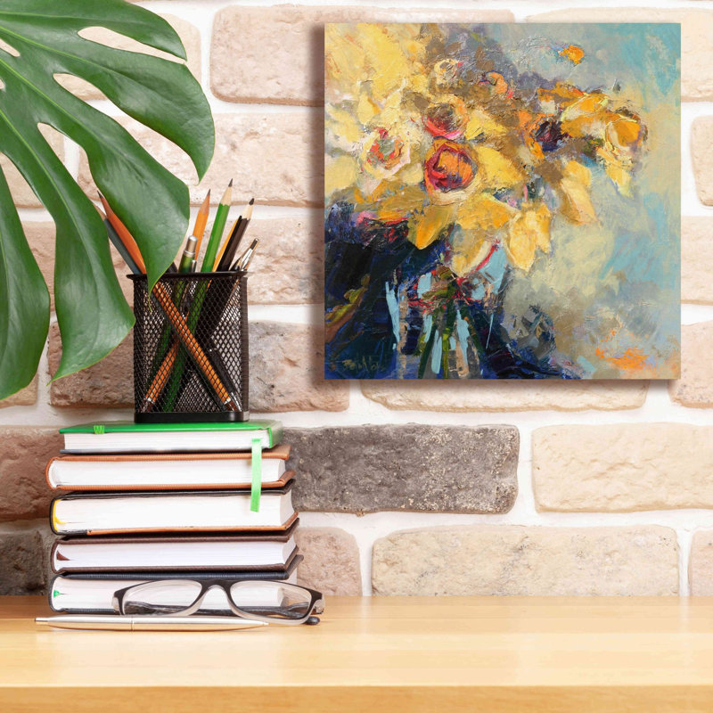 'Daffy Do' by Beth Forst, Giclee Canvas Wall Art, 12" H x 12" W x 0.75" D
