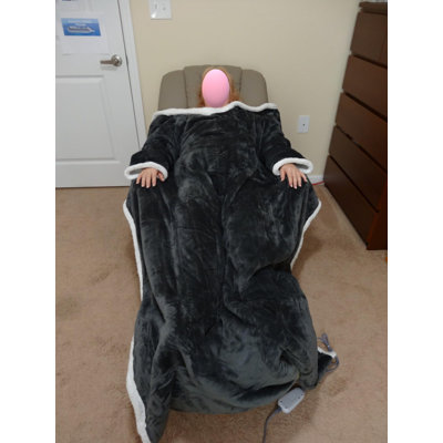Electric Blanket Wearable with Foot Pocket with 6 Heat Settings