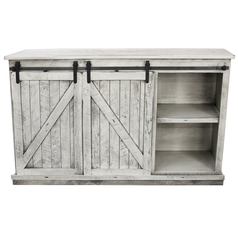 Alissa Unfinished TV Stand for TVs up to 65", Dark Blue