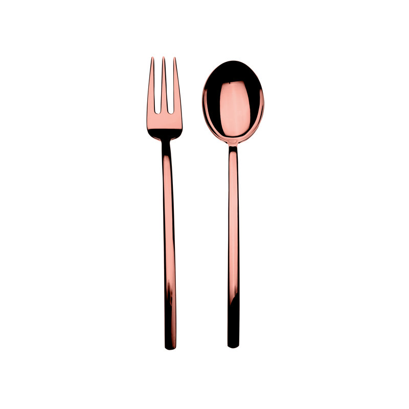 Due 2 Piece Stainless Steel Hostess Set, Bronze