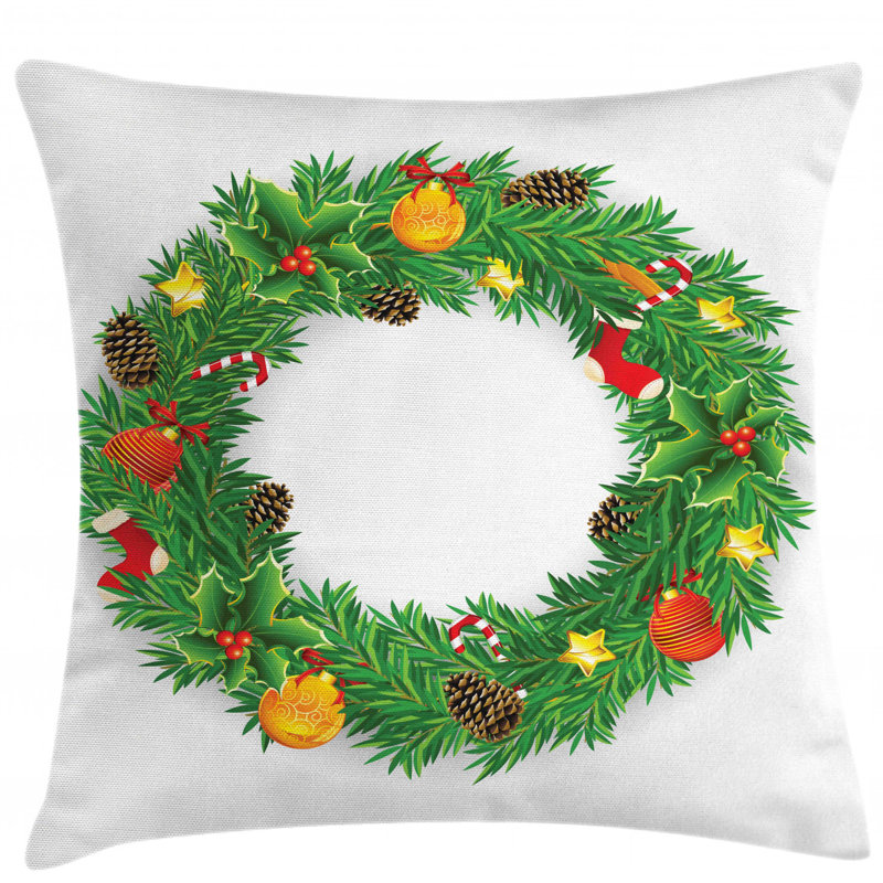 Housse de coussin décoratif d’intérieur/extérieur 36 po christmas floral