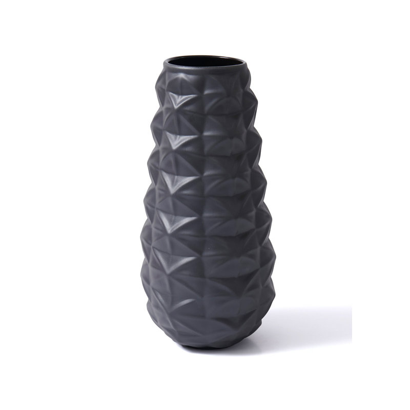 Vase, H 22 po x l 22 po x P 37 po, Noir