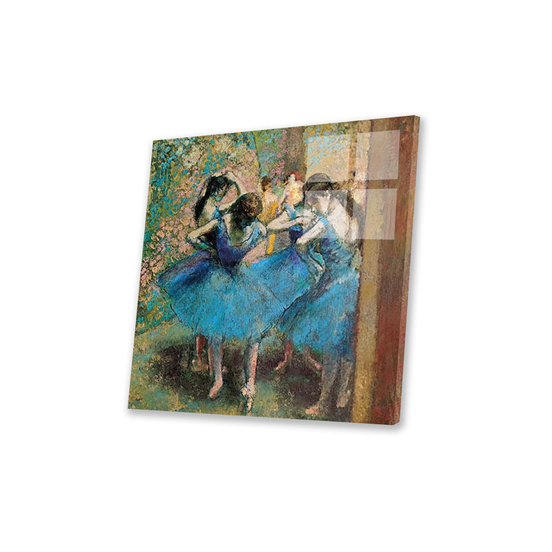 «Dancers in Blue», 1890 par Edgar Degas - Peinture sans cadre, H 24 po x l 24 po x P 0,25 po