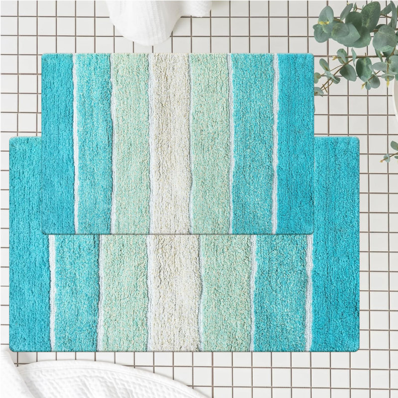 Ensemble de tapis de bain Crevantes, Aigue-marine / turquoise