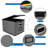 Storage File Boxes - File Box Organizer With Lid And Plastic Slide, Portable Hanging Document Boxes Collapsible Filing System Box For Office Organization Cabinet Hand Embroidery File Folders Box,Grey