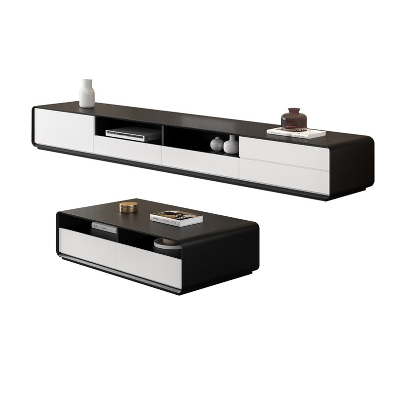 Ensemble de meuble télé et table basse en bois