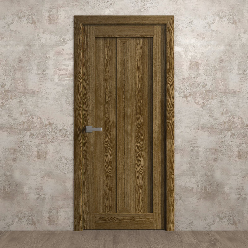 Portes intérieures modernes pour porte de salle de bain Ego 5006, 28 po x 84 po, Chêne marbré