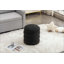 Soft Boucle  Round Ottoman Footrest Stool