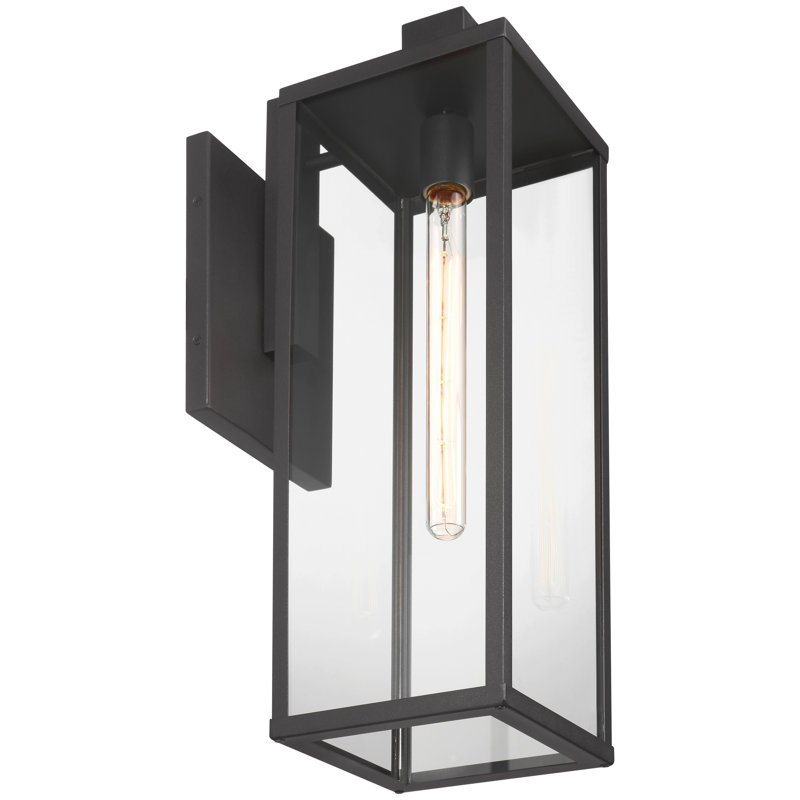 Fixation murale d'extérieur Augusta - 22,5 po - Finition noire, 10"L x 7"W x 22.5"H