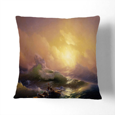 The Ninth Wave Square Throw Cushion