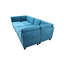 Canapé modulaire rembourré en flanelle bleue Evolvulus -87328677