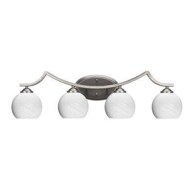 Barre d'éclairage de salle de bain 4 lumières Zilo