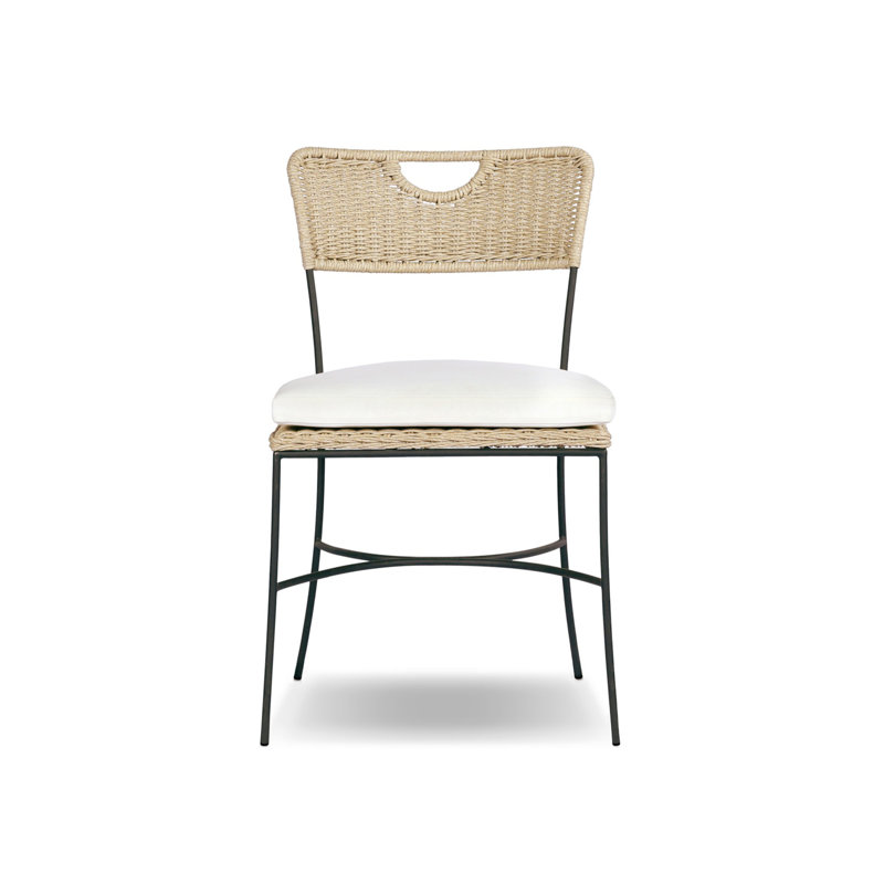 Honor Outdoor Dining Chair-Vintage White, Vintage White/Charcoal Iron, Arashi Salt