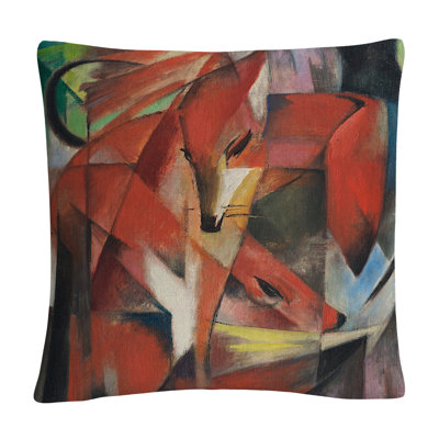 Franz Marc Patchwork Throw Pillow