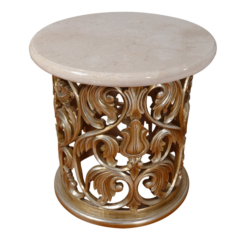 Table d'appoint ronde Platine