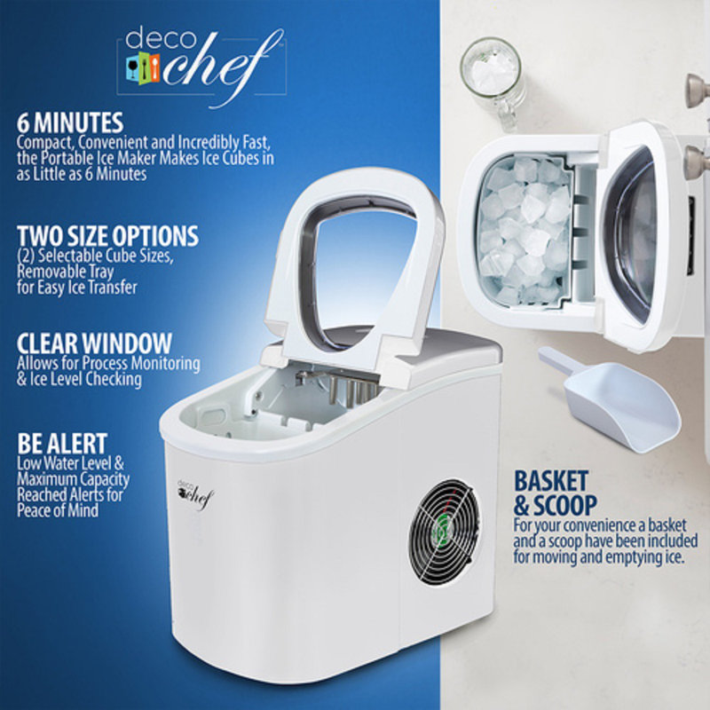 Deco Chef White Compact Portable Electric Ice Maker