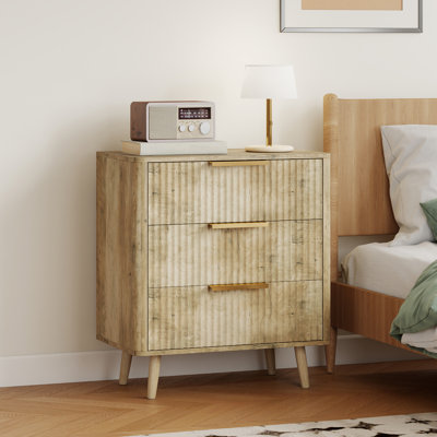 Commode 3 tiroirs pour commode de chambre à coucher en chêne