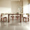 Cave stone slab rectangular dining table