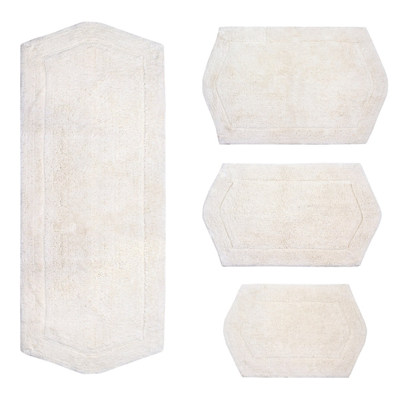 Tapis pour salle de bain Morissette, Ivoire ivoire