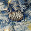 Ensemble de sapin de Noël artificiel pré-éclairé 4 pièces, guirlande, couronne et ensemble de 2 arbres d'entrée avec lumières DEL et arbre de Noël