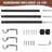 Lachina Arnel 1 Inch Window Curtain Rod with Aluminium Finials, Single Curtain Rods for Windows-1412087197-1472476172