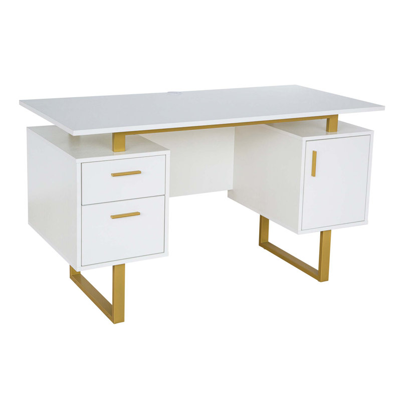 Desk For Office With Drawers & Storage, 51.25" W