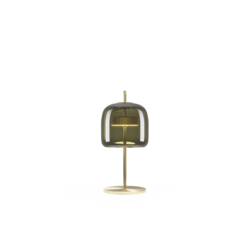 Jube LED Table Lamp, Matte Gold, Old Green Transparent