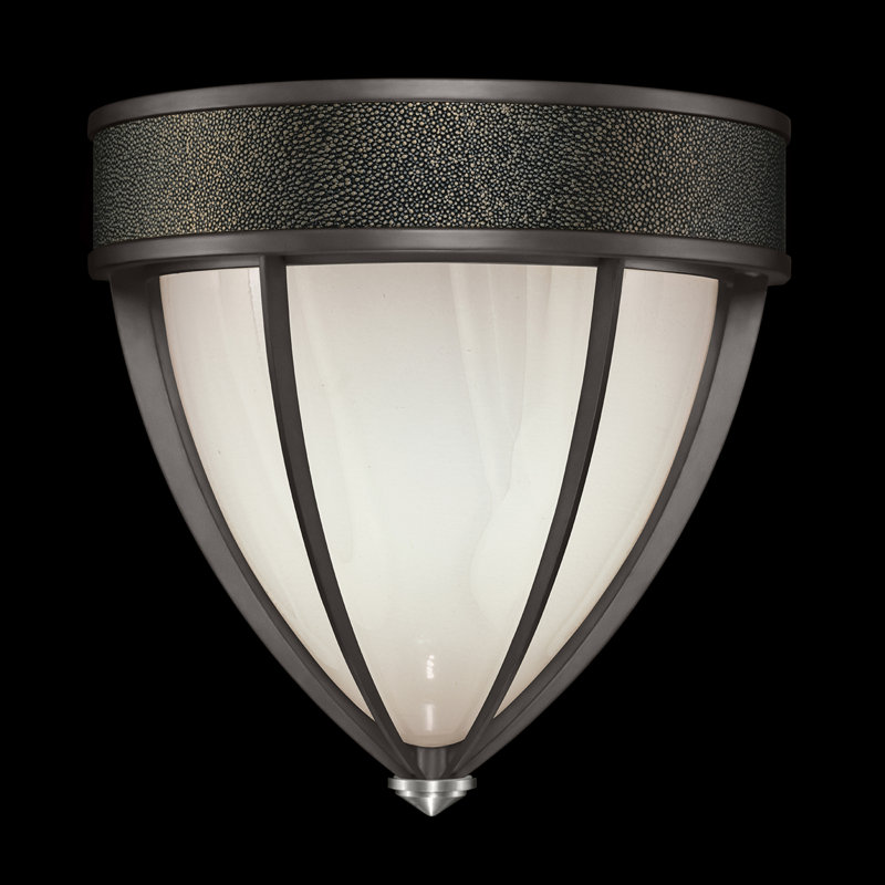 Mirage Flush Mounted Sconce, Black Knight, Nickel/Midnight Steel